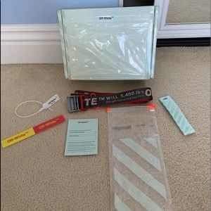 Off-White Red and Grey Industrial Belt